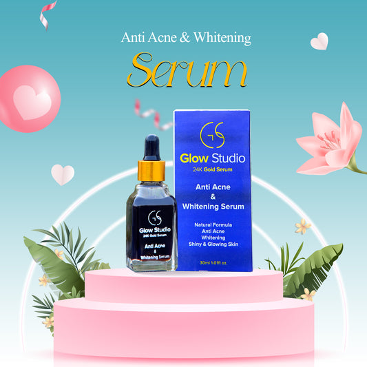 Glow Studio 24K Gold Serum – Anti-Acne & Whitening Treatment (30ml)